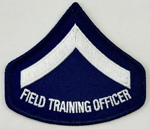 FIELD TRAINING OFFICER (FTO) WHITE on NAVY CHEVRON - SOLD in PAIRS.